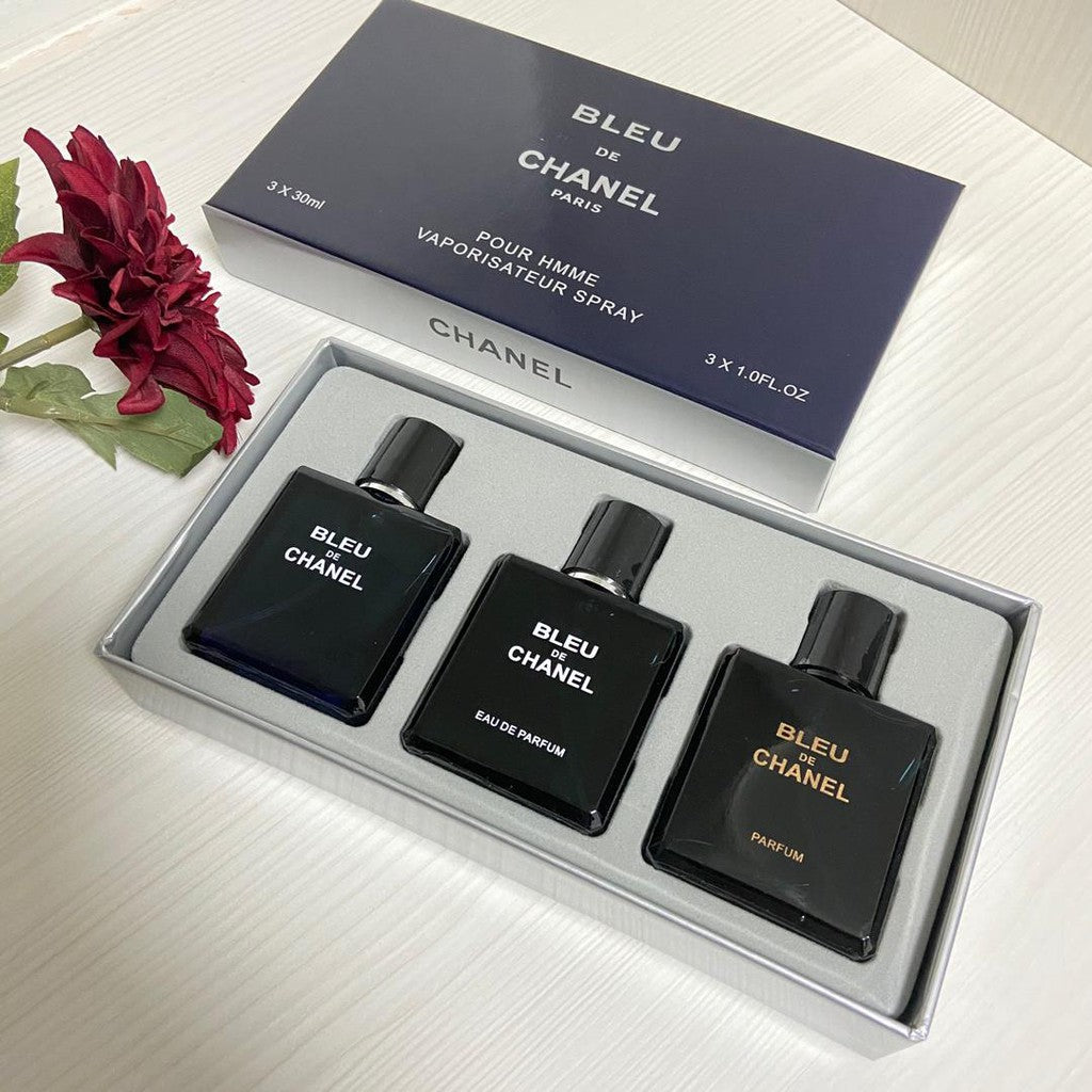 BLEU DE CHANEL Paris Perfume Set – 3 Pcs