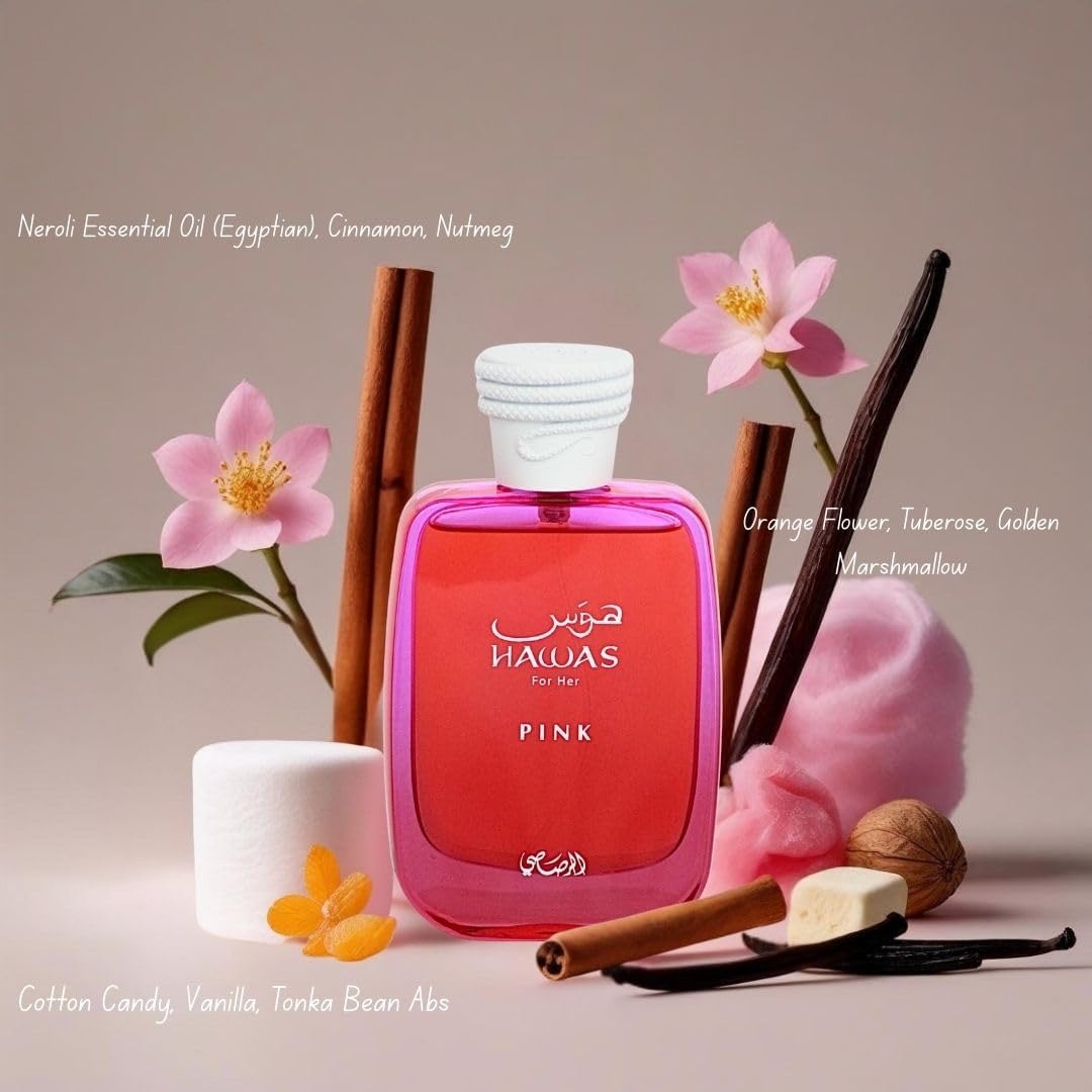Rasasi Hawas Pink Eau de Parfum for women (100ml)