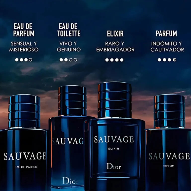 Dior Sauvage Elixir Set (EDT, EDP, Parfum y Elixir)