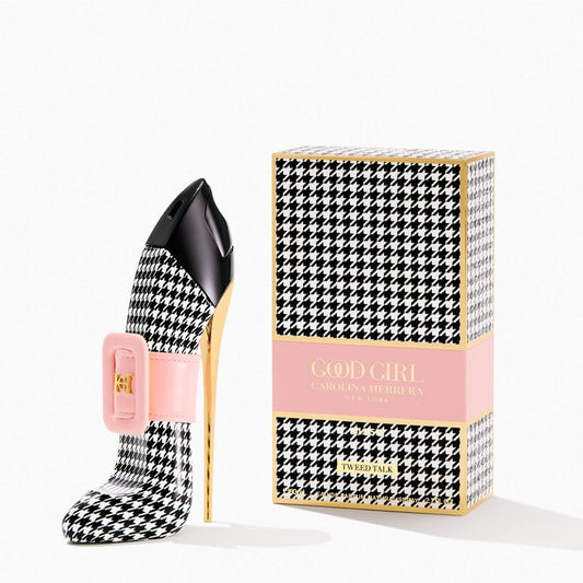 carolina herrera good girl blush tweed talk
