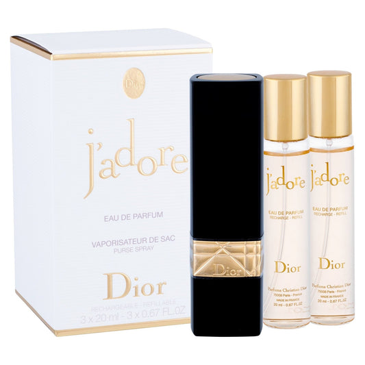 J'adore By Christian Dior Edp Purse Spray, 2 Refills For Women (3 X 20ml)
